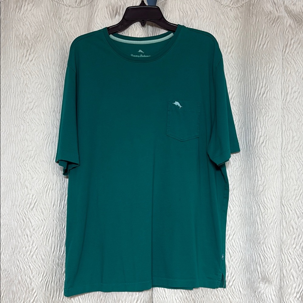 Tommy Bahama T-Shirt With Pocket Color: Quetzal Green - Size XL